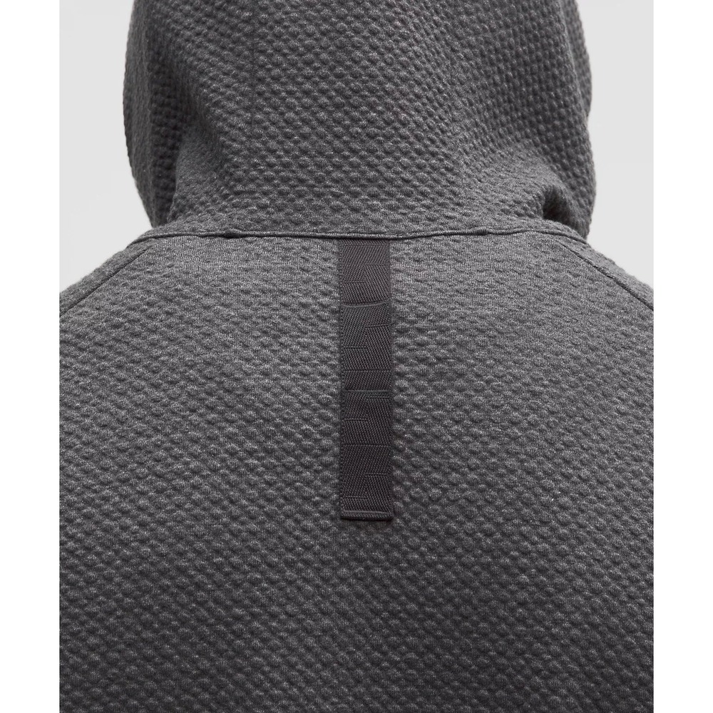 Lululemon | Ease The Day Hoodie Large Graphite Grey Textured Honeycomb Pullover - Picture 6 of 12